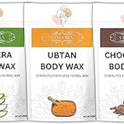 CLYDORA Aloevera, Chocolate And Ubtan Body Wax Combo Pack – Complete Hair Removal Solution for Soft, Glowing Skin Nourishing Hair Removal Solution | Organic Wax Powder - (Pack of 3,100g Each)-image-8