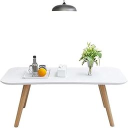 THE DECOR WOODS Rectangular Coffee Table - Simple Mini Design for Small Apartment Living Room-22