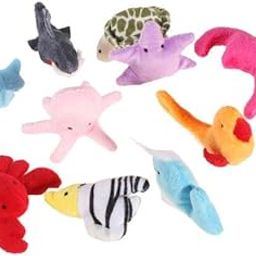VELURA 10 Pcs Velvet Sea Animals Finger Puppets Set|1 x Kongming Wooden Lock Toy Cube|1970-Now| Preschool Toys & Pretend Play-image-37