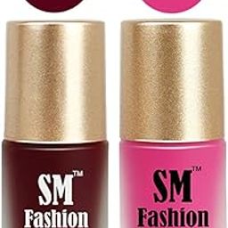 SM FASHION Nail Polishes, Maroon-Pink Velvet Matte Nail Paint Combo Set of 2 Pcs 7ml each-image-62