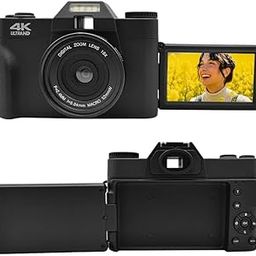 4K Digital Camera with 48MP Autofocus, 16X Zoom, Compact Vlogging Camera for YouTube with SD Card, Anti-Shake & IPS Display with 3" flip Screen – Ideal for Travel & Photography-58