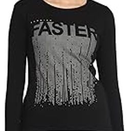 Women Regular Fit Printed Long Sleeve Thumbopen Round Neck Tshirt-image-20
