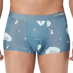 underjeans Men's Cotton Blend Regular Fit Printed Trunk-picture-42