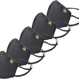 EUME Protect+ 95 Reusable and Washable Face Mask (UNISEX) - (Black, Pack of 5)-image-72