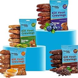 Beyond Food Energy Bites (Pack of 25) | 100% Natural Mini Breakfast Bars | Oats, Dates, Cashew Nuts, Dry Fruits & Mixed Seeds | No Added Sugar | Healthy Energy Snack | 44 kcal Per Bite | Assorted-image-20