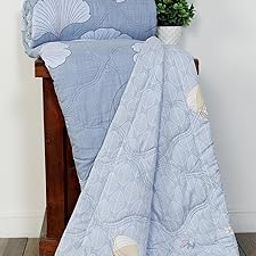 Sofolite Home Reversible UltraSonic Quilted Comforter/Quilt Bed Cover for Double/King Size Bed Luxury Breathable Cozy Super Soft Printed Comforter (90X95 inch)-image-9