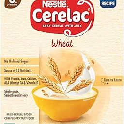 CERELAC Baby Cereal | No Refined Sugar | Wheat for 6-24 months baby | Omega 3 Iron Protein Calcium Vitamin D for babies | Instant Infant Cereal | Travel Friendly | 300g-22