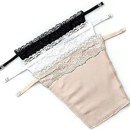 Women Cotton Cami Secret Clip on Mock Lace Breast Cleavage Cover Inner Slip for Girls Pack of 3-picture-15