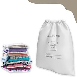 Clayherbs Hotel Accessories Guest House Kit Laundry Bag | Non Woven | Disposable Laundry Bag With String Size (70 x 21) (100, One Size)-picture-25