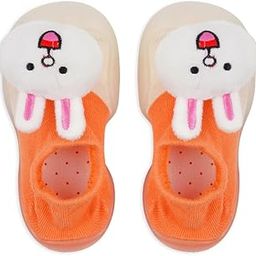 Socks Shoes for Boys & Girls | Stretchy, Soft & Breathable with Non-Slip Sole (Green, Pink, Blue, Orange, Yellow) | Sizes 0M-18M-image-78