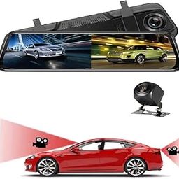 QAWACHH 2 channcel Car Video Recorder Dash Camera 9.6" Full Touch Screen Display 1080p-18