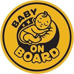 Zaqiz Baby on Board Car Decal to Signal Child Inside and Promote Road Awareness (Golden Yellow)-picture-25
