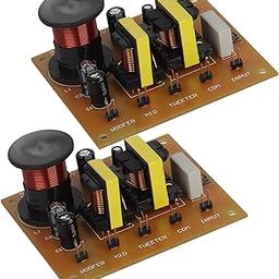 NEXT GEEK copper Heavy Duty 3 Way 100 Watt 12Db Hi-Fi Crossover Network Filters Speaker Frequency Distributor (Pack Of 2)-image-20