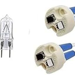 STARA Glass Halogen Mirchi Bulbs with G4 | GU5 3 Bi-Pin Bulb Holder Wire Connector for Lamps & Aroma Diffusers | 2 Bulbs with 2 Bulb Holders-image-50