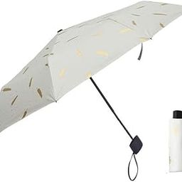 Off-White Leaf pattern Mini Umbrella with Cover for Men & Women (Manual Open) Compact Travelling Umbrella, Polyester & UV Protection Fabric/Anti-Slip Handle- Use in Rain & Summer 6 Frame-15