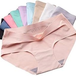 Women's Seamless Hipster Ice Silk Panty, Briefs Woman Seamless Underwear Panties Seamless String Panty (Pack - Multi Color) (Sizes S to XXL)-image-87