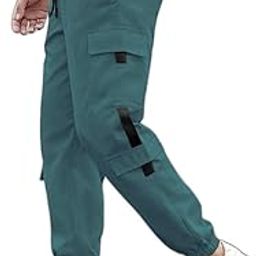 Mens Cargo Track Pant SIX Pocket Printed Cotton Track Pant (6_Pocket_ENG_B_1) Aqua Blue-image-71