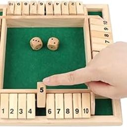 SMARTOYS | Wooden Shut The Box Game with Dice | Classic Board Game for Kids & Adults | 3+ Years (Shut Box Classic)-image-13