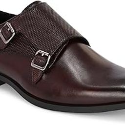 Men's Formal Leather Shoes - Stylish & Comfortable Classic Monk Strap Office Wear with Durable TPR Sole-image-6