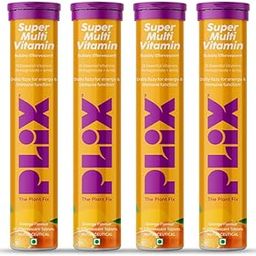PLIX - THE PLANT FIX Multivitamin 15 Effervescent Tablets (Pack of 4, Orange) for Daily Nutrition | Strengthens Immune System, Energy, Enhanced Performance & Stamina, 100% RDA-image-63