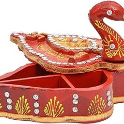 Primium Quality meenakari Red swan Design Tilak Chopra and sindoor dani/puja Chopra-19
