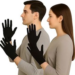 Weavers Villa Cotton Summer Glove for Men & Women | Anti-Slip UV Protection Hand Gloves | Outdoor Sun, Dust, Pollution Shield | Elastic Fit | Pack of 2 Pairs-30