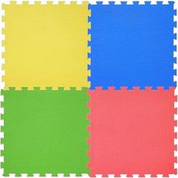 Tarkan 4-pc Interlocking Rubber Play Mat, Crawling Safety Floor Mat for Baby & Kids, 120x120cm, 12mm Thickness (Multicolor)-picture-27