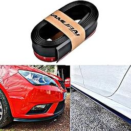 SARTE Car Front Lip Spoiler Exterior Soft Rubber Skirt | Front Bumper Protector Lip | Black Car Body Kit Bumper Lip Side Skirt Rubber Compatible with All Cars Set of 1 (2.5 Meter)-30