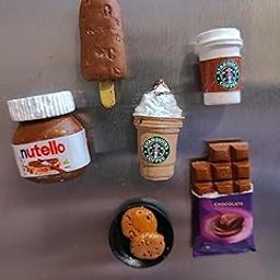 Bumbleberry Cold Coffee & Chocolate Combo Miniature 3D Food Fridge Magnet | Set of 6 | Kitchen Decor | Handmade in India | 3D Fridge Magnets | Best for Gifting-image-46