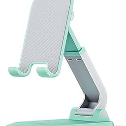 FINGERS Hold-Me-Up Portable Universal Mobile Stand (Angle & Height Adjustable, Compact & Foldable, Anti-Slip & Anti-Shake Design, Compatible with Smartphones & Tablets) (Aqua Blue)-1