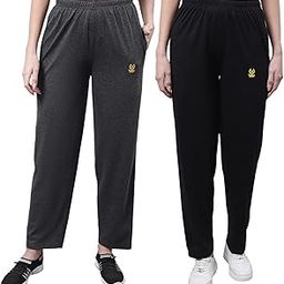 Regular fit Cotton Trackpant for Women (Pack of 2)-D10_ANT_BLK_002-P-image-63