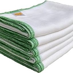 Little Sudhams Double Muslin Baby Square Cloth Nappy 55cmx55cm 5 Pieces (Green 3-6 Months)-3