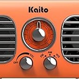 KA777 Emergency Radio & Portable Fan – AM/FM NOAA Weather Radio and 4,000 mAh Power Bank Rechargeable with Solar Panel and Hand Crank (Orange)-picture-10
