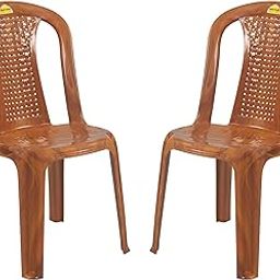 Supreme Dream armless Plastic Chair (Color: Teakwood; Qnt: 2 pcs.)-image-28
