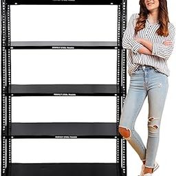 UrbanLuxe Black Steel Storage Rack Shelf-6 Tier | Adjustable Shelving Unit for Garage, Kitchen, Basement, Warehouse (72X35X12 inch, 24 Gauge)-12