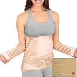 3 in 1 Postpartum Belly Support Recovery Wrap ââ‚¬â€œ Postpartum Belly Band ââ‚¬â€œ After Birth Brace ââ‚¬â€œ Slimming Girdles ââ‚¬â€œ Body Shaper - Waist Shapewear ââ‚¬â€œ Post Surgery & Back Support - Pregnancy Belly Support Band (Classic Ivory, One Size)-image-48
