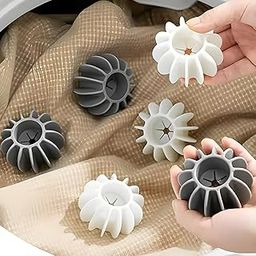 ADAKASI 10pcs Laundry Baall for Washing Machine Reusable Scrubbing Baall Cleaning and Care Baall to Prevent Wrinkling and Tangling of Clothes Silicone Dryer Baall Washer Baall (Gray)-picture-24