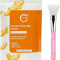 SLUKRL Herbal Wax Powder for Hair Removal, Quick, Painless & Natural, Men & Women Safe for Hand, Legs, Body & Bikini (100g)-image-76