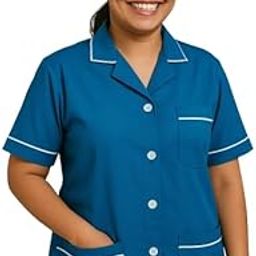 Hangerage Unisex_3-Pocket Apron | Half Sleeves | V Neck | style with white piping| Comfortable | Durable | Uniform for Medical Professionals (Staff & Nursing)-image-95