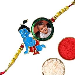 Personalized/Customized Raksha Bandhan Rakhi With Photo Of Your Brother, Best & Trendy rakhi for bhai with Roli Chawal for Rakshabandhan-image-72