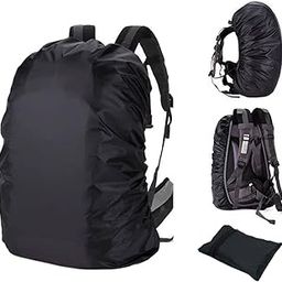 Bag Cover Waterproof Rain Cover for Backpack Bags, Rainproof Dust Proof Protector Elastic Adjustable for Trekking & Laptop, School Bag Cover, Luggage Bag Cover with Pouch Free Size-image-73