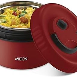 MILTON Snack Box Big I Inner Steel, PU Insulated 510 ml I Leak Proof with Air Vent I Lunch Box for Office Use, School I Maroon-image-55