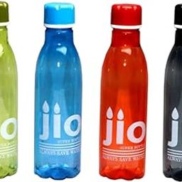 PRECIOUS HOMEWARE Throttle Water Bottle for Home | Leak Proof Bottles for Refrigerator |JIO BOTTLE | | BPA-Free, Food Grade, Plastic | SET OF 4| Multicolor |-picture-27