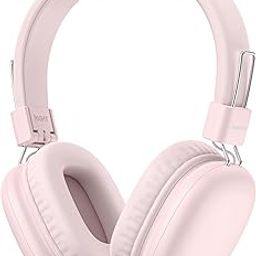 awatrue Kids Bluetooth Headphones, Wireless Headphones with HD ANC Microphone, 50 Hours Playtime, Safe Volume, Type C Fast Charging, Foldable On-Ear Headphone for Children/Teens/Smart Device(Pink)-image-56