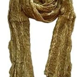Silk Stole in Crush Lining Material for Men, Golden with golden Stripes, 250 x 20 cm-image-18