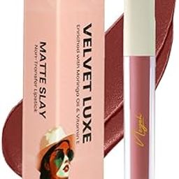 Velvet Luxe Non-Transfer Lipstick – Enriched with Moringa Oil & Vitamin E (102 SIREN)-13