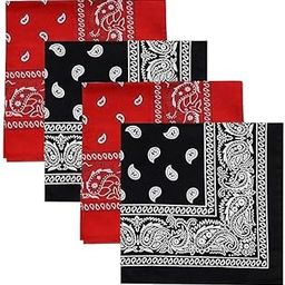 Headwear Neckwear Neckerchief Cycling Cowboy Bandana - Paisley Bandanas Head Neck Gaiter - Mens Headband Pirate Bandana Hair Bandanas for Men-image-34
