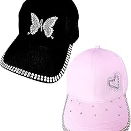 trubliz Women's Cap Combo - Branded, Adjustable, and Stylish Cap for Summer Sports, Gym, Cricket, Dance - Cotton Blend - Free Size Snapback Fashion - Pack of 2-picture-25