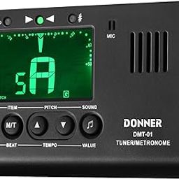 Donner DMT-01 Digital Metronome Tuner for Guitar, Piano, Trumpet, Chromatic Instruments, 3 in 1 Digital Metronome Tuner/Metronome/Tone Generator-image-31
