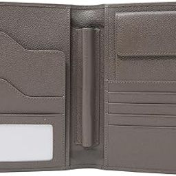 Premium Floater Leather Passport Holder for Men and Women Pebbled Finish Scratch Resistant Durable Travel Wallet Genuine Leather Organizer Gray-image-27